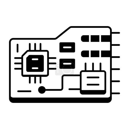 Ilustración de Chip de procesador icono. ilustración vectorial - Imagen libre de derechos