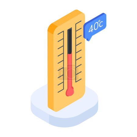 Téléchargez les illustrations : Illustration vectorielle d'icône de thermomètre - en licence libre de droit