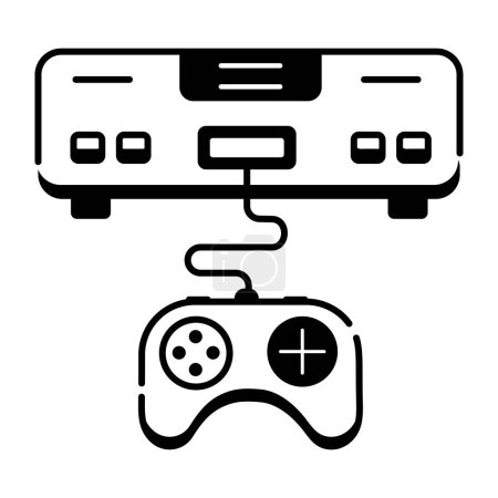 Ilustración de Icono de línea del sistema de juego está listo para el uso premium - Imagen libre de derechos