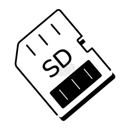 Illustration for Usb memory card vector icon - Royalty Free Image