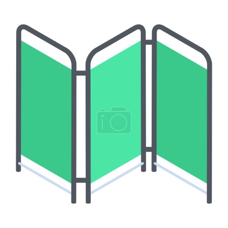 Illustration for Flat Health Accessories Isometric Icon - Royalty Free Image