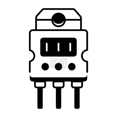 Téléchargez les illustrations : Icône robot, style contour - en licence libre de droit
