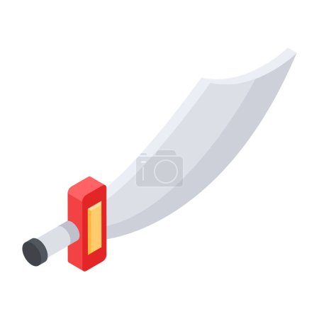 Illustration for Knife icon, cartoon style - Royalty Free Image