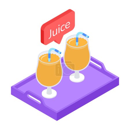 Téléchargez les illustrations : Cocktail boisson icône vectorielle, style dessin animé - en licence libre de droit