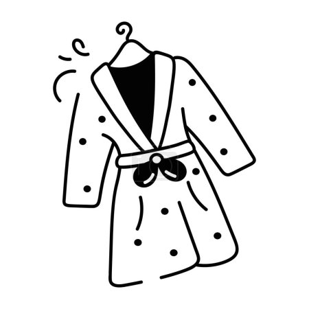 Photo for Hand drawn cartoon doodle of woman bathrobe - Royalty Free Image