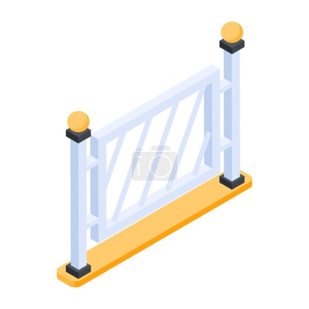Illustration for Barrier icon isometric vector illustration - Royalty Free Image