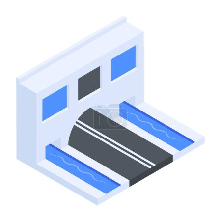 Illustration for City Building and Location Isometric icon - Royalty Free Image