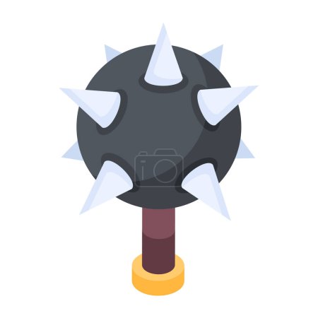 Illustration for Medieval weapon vector icon icon isolated on white background - Royalty Free Image