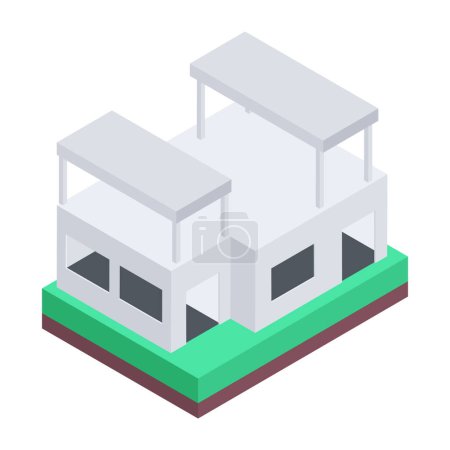 Illustration for City Building and Location Isometric - Royalty Free Image