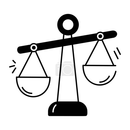 Illustration for Law scale balance vector design - Royalty Free Image