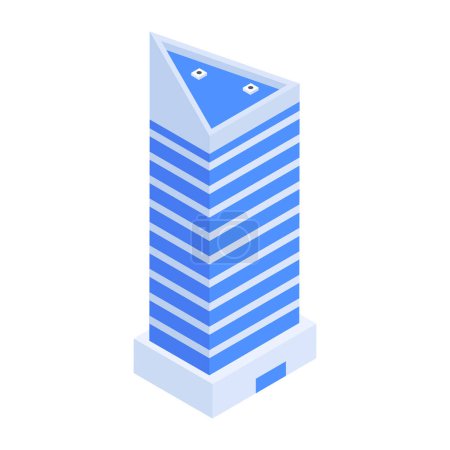 Illustration for Modern Corporate Buildings Isometric Icon - Royalty Free Image