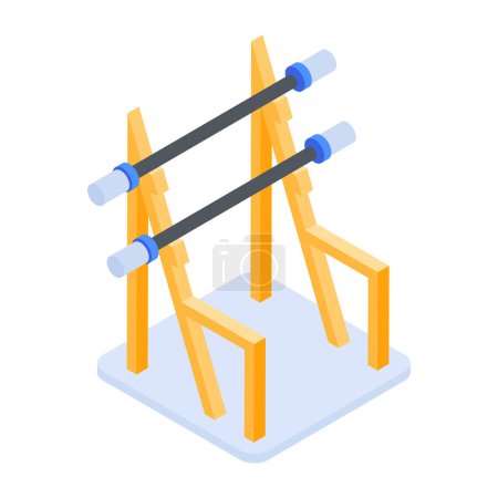 Illustration for Modern Workout Isometric Icon - Royalty Free Image