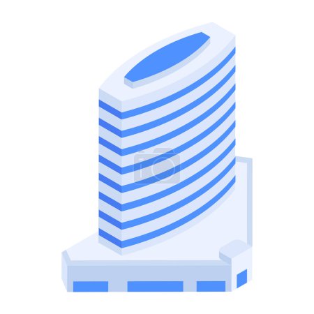 Illustration for City architecture icon on white background - Royalty Free Image