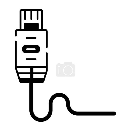 Ilustración de Usb icono de cable ilustración simple - Imagen libre de derechos