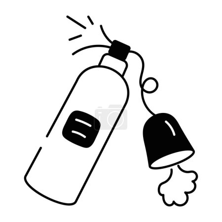 Illustration for Hand drawn icon of fire extinguisher - Royalty Free Image