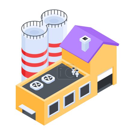 Illustration for Industrial Isometric Icon on white background - Royalty Free Image