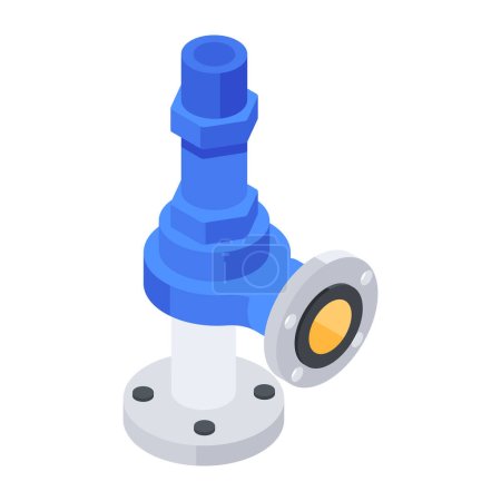 Illustration for Trendy icon of Depicting Plumbing Issues - Royalty Free Image