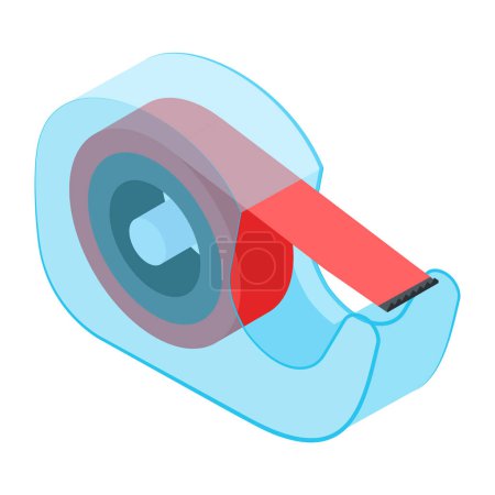 Illustration for Modern sticky tape isometric icon - Royalty Free Image