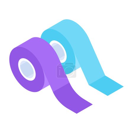Illustration for Modern sticky tape isometric icon - Royalty Free Image