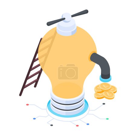 Illustration for Flat icon of Social Benefits Isometric - Royalty Free Image