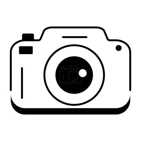 Ilustración de Un icono de contorno animado de la cámara digital - Imagen libre de derechos