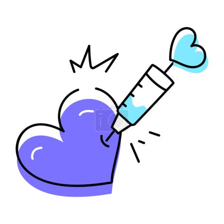 Illustration for Trendy Love and Wedding Doodle Icon - Royalty Free Image