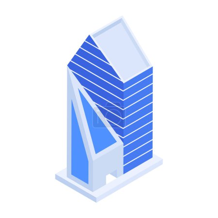 Isometrisches Symbol für modernes Firmengebäude