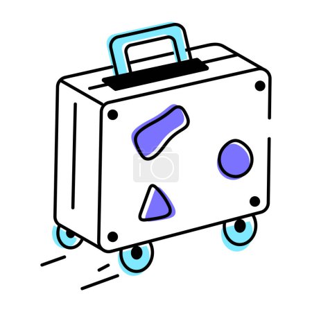 Illustration for Vector illustration of luggage icon - Royalty Free Image