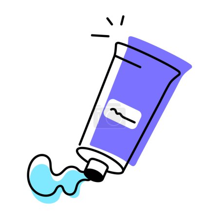 Illustration for A sketchy icon of sunblock cream - Royalty Free Image