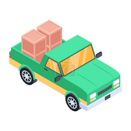 Illustration for Trendy Logistic Services Isometric Icon - Royalty Free Image