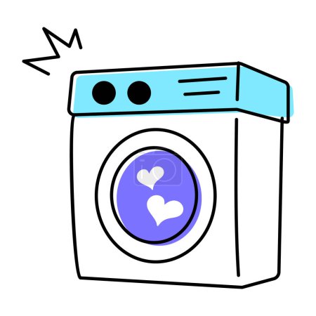 Illustration for Washing machine icon vector design - Royalty Free Image