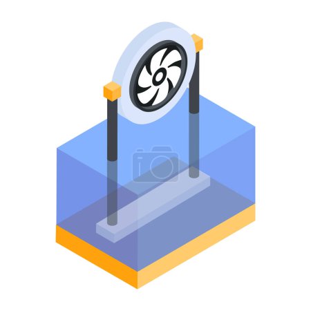 Illustration for Modern isometric icon of tidal power - Royalty Free Image