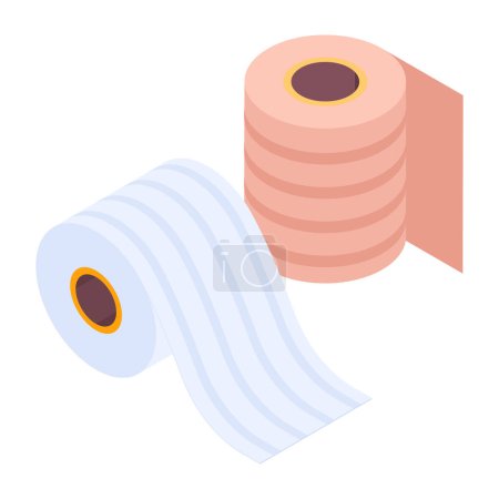 Illustration for Roll of paper icon isolated on white background - Royalty Free Image