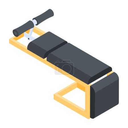 Illustration for Modern Workout Isometric Icon - Royalty Free Image