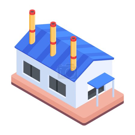 Illustration for House building isometric icon - Royalty Free Image