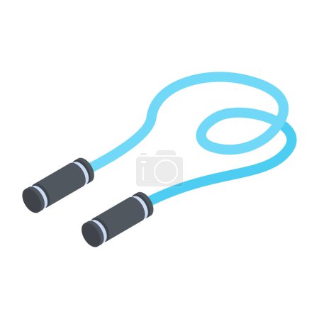 Illustration for Vector color illustration of skipping rope icon - Royalty Free Image