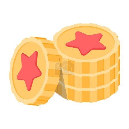 Illustration for Vector illustration of coins icon - Royalty Free Image