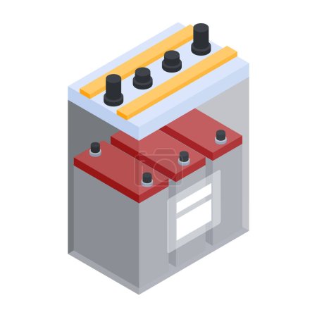 Illustration for Industrial Isometric Icon on white background - Royalty Free Image