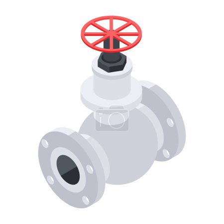Illustration for Valve vector icon isolated on white background - Royalty Free Image