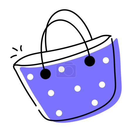 Illustration for Shopping bag simple design vector icon illustration - Royalty Free Image