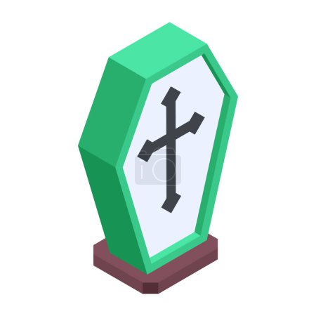 Illustration for Isometric vector icon of a grave - Royalty Free Image