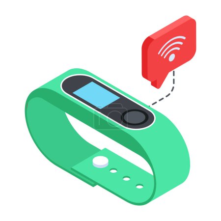Illustration for Smartwatch icon, isometric vector illustration - Royalty Free Image