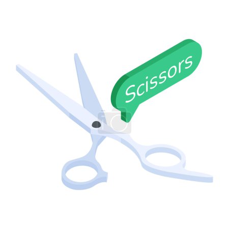 Illustration for Scissors icon isolated on white background - Royalty Free Image