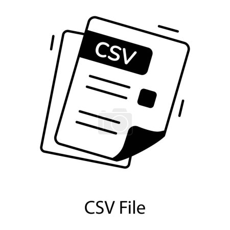 CSV file icon vector illustration background   