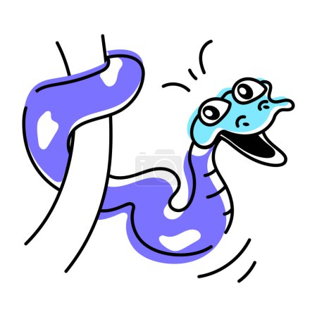 Ilustración de Serpiente icono vector ilustración fondo - Imagen libre de derechos