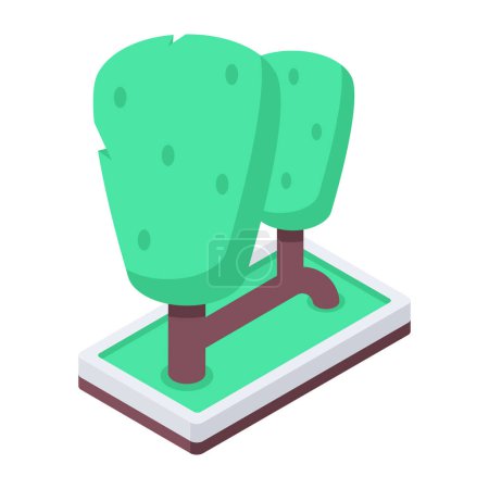 Illustration for Isometric Tree Icon Isolated on a white background. Vector illustration - Royalty Free Image