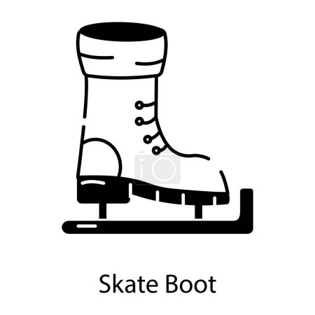 Illustration for Skate boot icon, line design - Royalty Free Image