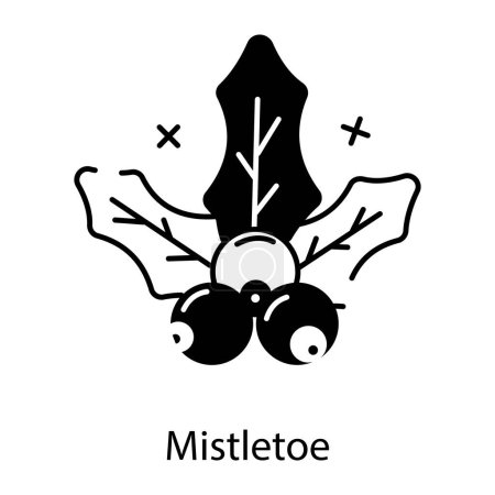 Illustration for Vector icon of mistletoe illustration design - Royalty Free Image