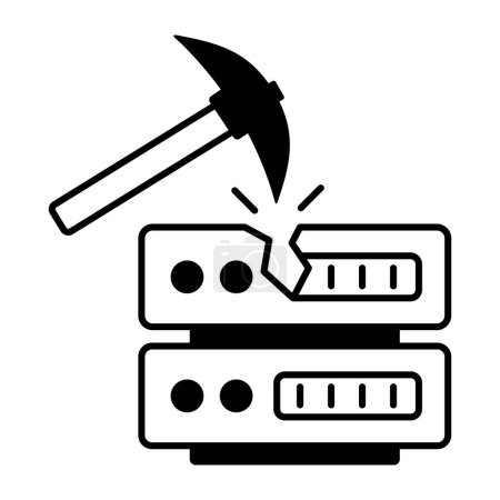 Ilustración de Icono de almacenamiento de datos aislado sobre fondo blanco, ilustración vectorial - Imagen libre de derechos