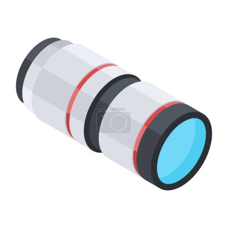 Illustration for Camera lens isometric icon isolated - Royalty Free Image